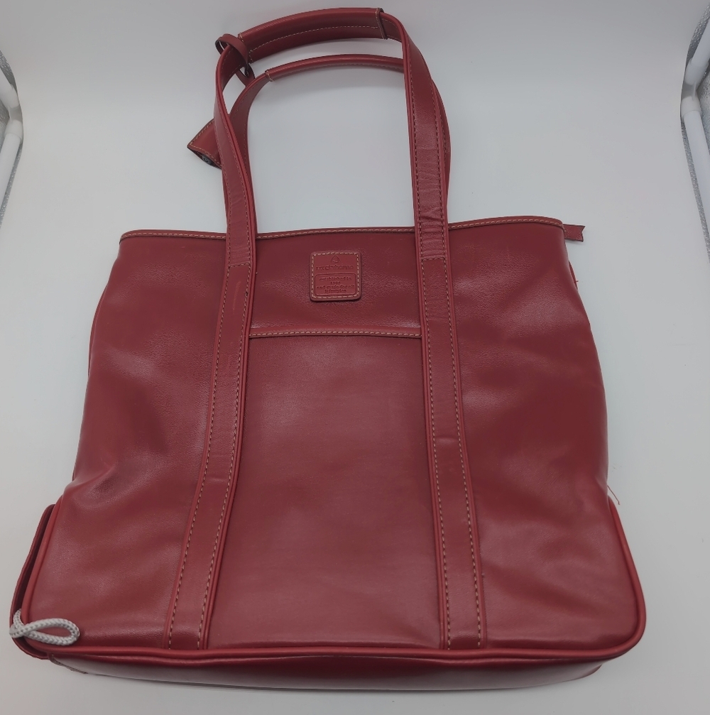 Vintage Liz Claiborne Red Travel Tote Bag W Umbrella And Eyeglass Case